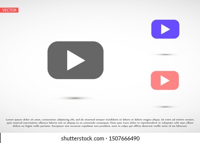 Music player vector icon. Music player to listen on the headphones icon. Music for auto icon. player for human icon. Music 10 eps flat design