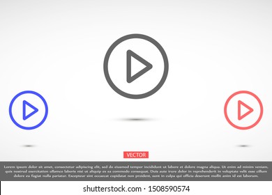 Music player vector icon. Music player to listen on the headphones icon. Music for auto icon. player for human icon. Music 10 eps flat design