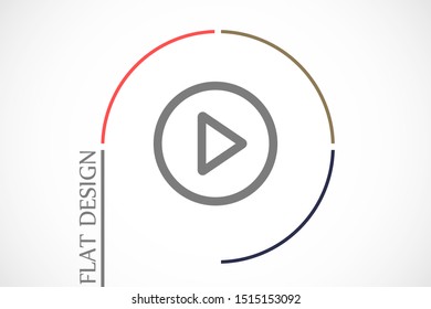 Music player vector icon. Music player to listen on the headphones icon. Music for auto icon. player for human icon. Music 10 eps flat design