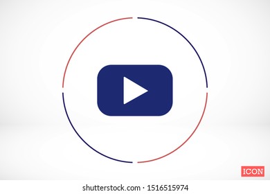Music player vector icon. Music player to listen on the headphones icon. Music for auto icon. player for human icon. Music 10 eps flat design