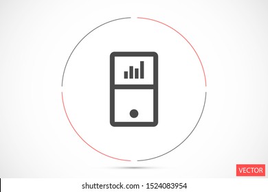 Music player vector icon. player to listen on the headphones icon. player for auto icon. player for human 10 eps flat design vector icon