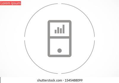 Music player vector icon. player to listen on the headphones icon. player for auto icon. player for human 10 eps flat design vector icon