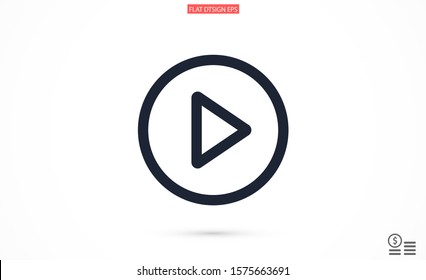 Music player vector icon. Music player to listen on the headphones icon. Music for auto icon. player for human icon. Music 10 eps flat design