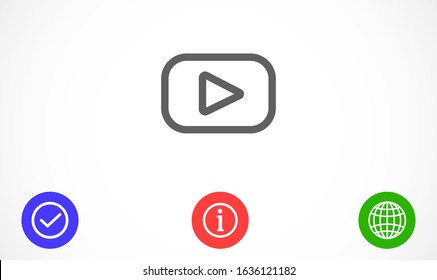 Music player vector icon. Music player to listen on the headphones icon. Music player for auto icon. player for human icon.