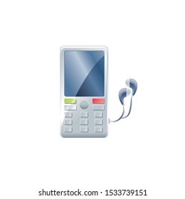 Music player vector icon side view on white background