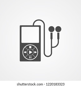 Music player vector icon sign symbol