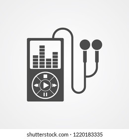 Music player vector icon sign symbol