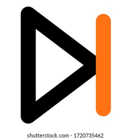 music player vector icon with two tone color