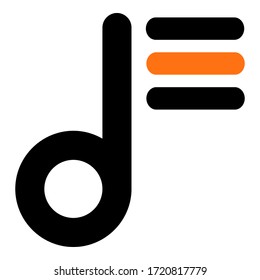 Musikplayer-Vektorsymbol mit zwei Tonfarben