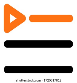 icono vector reproductor de música con dos tonos de color