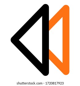 icono vector reproductor de música con dos tonos de color