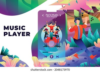 Reproductor de música - Ilustración vectorial