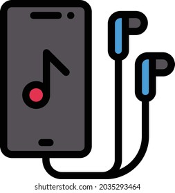Musikplayer-Vektorgrafik-Farbsymbol