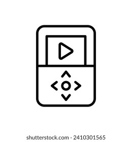 Diseño de iconos de la línea del reproductor de música