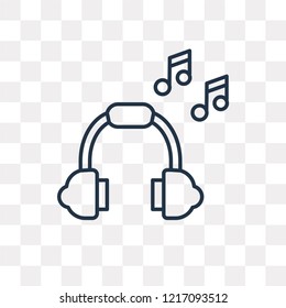 Music player vector outline icon isolated on transparent background, high quality linear Music player transparency concept can be used web and mobile