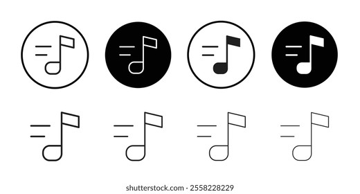 Music playlist icon Flat line illustration