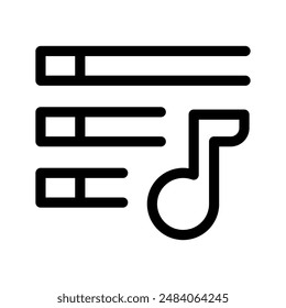 Music Playlist Icon Vector Symbol Design Illustration