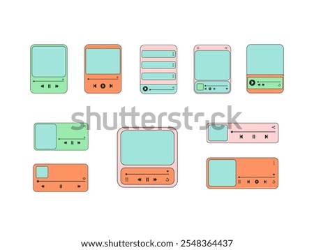 Music Playlist UI Element Set