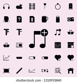 music plus icon. web icons universal set for web and mobile on white background
