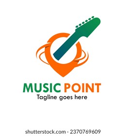 Music point design logo template illustration