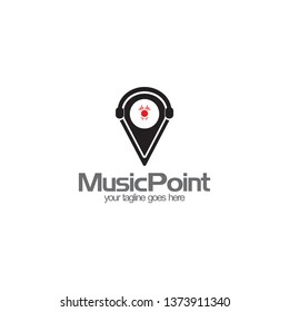 music point logo design