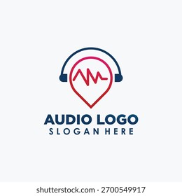 modelo de design de logotipo de ponto de música, vetor de conceito de logotipo de instrumento