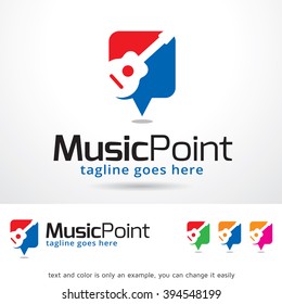 Music Point Logo Template Design Vector 