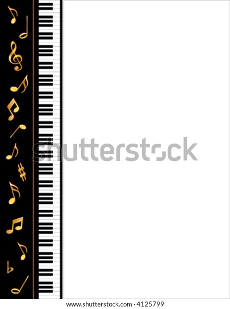 Music Poster Black Side Frame Grand Stock Vector (Royalty Free) 4125799