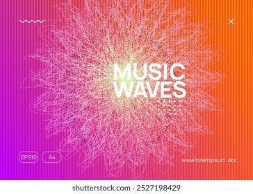 Music Poster. Blue Edm Background. Night Club Trance Element. Nightclub Audio Invitation. Green Techno Set. Party Banner. Electro Invite. Violet Music Poster