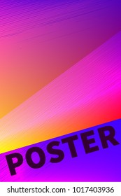 Music poster. Bright neon abstract background, fluid. Template for party in night club, summer party. Vector illustration