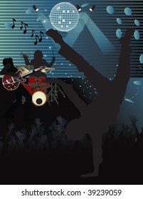 Music poster: dancing club