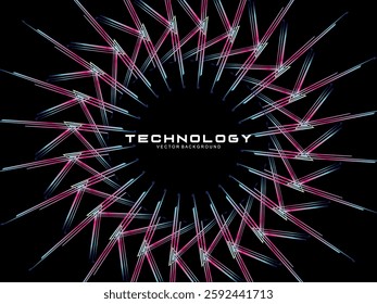 Music poster design background. Electro Sound Cover template with dynamic abstract gradient circular geometric shapes and lines for social media, technology, digital, flyer, party, festival, club, etc