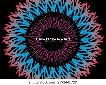 Music poster design background. Electro Sound Cover template with dynamic abstract gradient circular geometric shapes and lines for social media, technology, digital, flyer, party, festival, club, etc