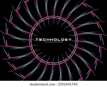 Music poster design background. Electro Sound Cover template with dynamic abstract gradient circular geometric shapes and lines for social media, technology, digital, flyer, party, festival, club, etc