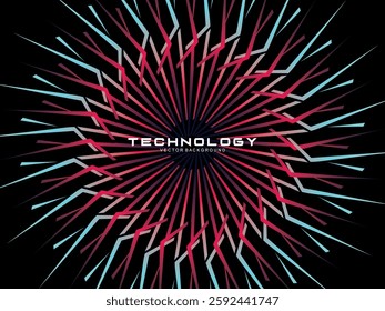 Music poster design background. Electro Sound Cover template with dynamic abstract gradient circular geometric shapes and lines for social media, technology, digital, flyer, party, festival, club, etc