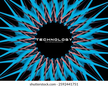 Music poster design background. Electro Sound Cover template with dynamic abstract gradient circular geometric shapes and lines for social media, technology, digital, flyer, party, festival, club, etc