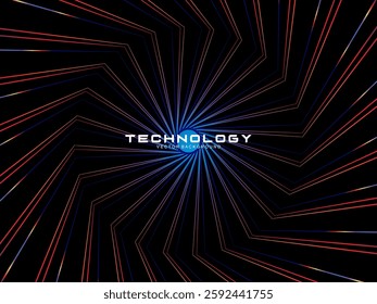 Music poster design background. Electro Sound Cover template with dynamic abstract gradient circular geometric shapes and lines for social media, technology, digital, flyer, party, festival, club, etc