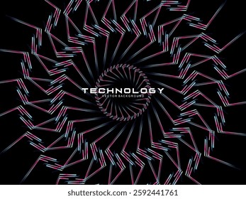 Music poster design background. Electro Sound Cover template with dynamic abstract gradient circular geometric shapes and lines for social media, technology, digital, flyer, party, festival, club, etc