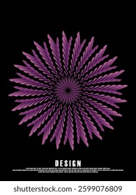 Music poster design background. Electro Sound Cover Template with abstract circular pattern shapes. Flower mandala, dynamic for t-shirt screen printing, technology, digital, parties, festivals, etc.