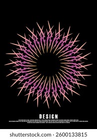 Music poster design background. Electro Sound Cover template with dynamic abstract gradient circular geometric shapes and lines for social media, technology, digital, flyer, party, festival, club, etc
