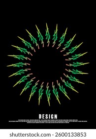 Music poster design background. Electro Sound Cover template with dynamic abstract gradient circular geometric shapes and lines for social media, technology, digital, flyer, party, festival, club, etc