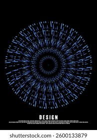 Music poster design background. Electro Sound Cover template with dynamic abstract gradient circular geometric shapes and lines for social media, technology, digital, flyer, party, festival, club, etc