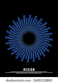 Music poster design background. Electro Sound Cover template with dynamic abstract gradient circular geometric shapes and lines for social media, technology, digital, flyer, party, festival, club, etc