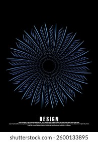 Music poster design background. Electro Sound Cover template with dynamic abstract gradient circular geometric shapes and lines for social media, technology, digital, flyer, party, festival, club, etc