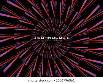 Music poster design background. Electro Sound Cover template with dynamic abstract gradient circular geometric shapes and lines for social media, technology, digital, flyer, party, festival, club, etc