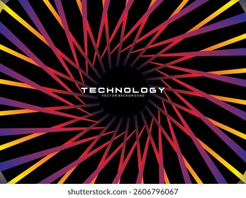 Music poster design background. Electro Sound Cover template with dynamic abstract gradient circular geometric shapes and lines for social media, technology, digital, flyer, party, festival, club, etc