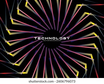 Music poster design background. Electro Sound Cover template with dynamic abstract gradient circular geometric shapes and lines for social media, technology, digital, flyer, party, festival, club, etc