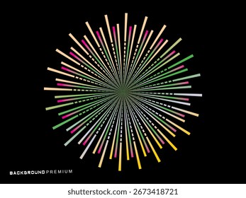 Music poster design background. Electro Sound Cover template with dynamic abstract gradient circular geometric shapes and lines for social media, technology, digital, flyer, party, festival, club, etc