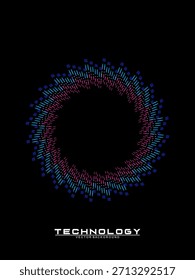 Hintergrund für Musikposter-Design. Electro Sound Cover Template mit dynamischen abstrakten Gradienten kreisförmigen geometrischen Linien Formen für T-Shirt Siebdruck, Technologie, digital, Party, Festival und Club.	
