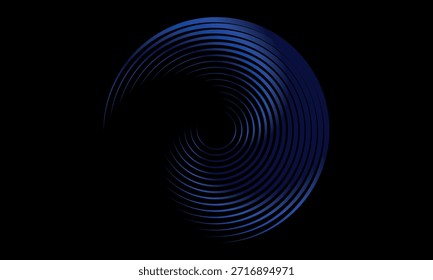 Fondo de diseño de póster de música. Electro Sound Cover Plantilla con Formas de línea geométrica circular de gradiente abstracto dinámico para serigrafía de camisetas, tecnología, digital, fiesta, festival y club.